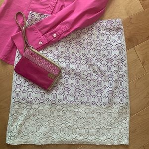 Lace and lavender skirt size 4